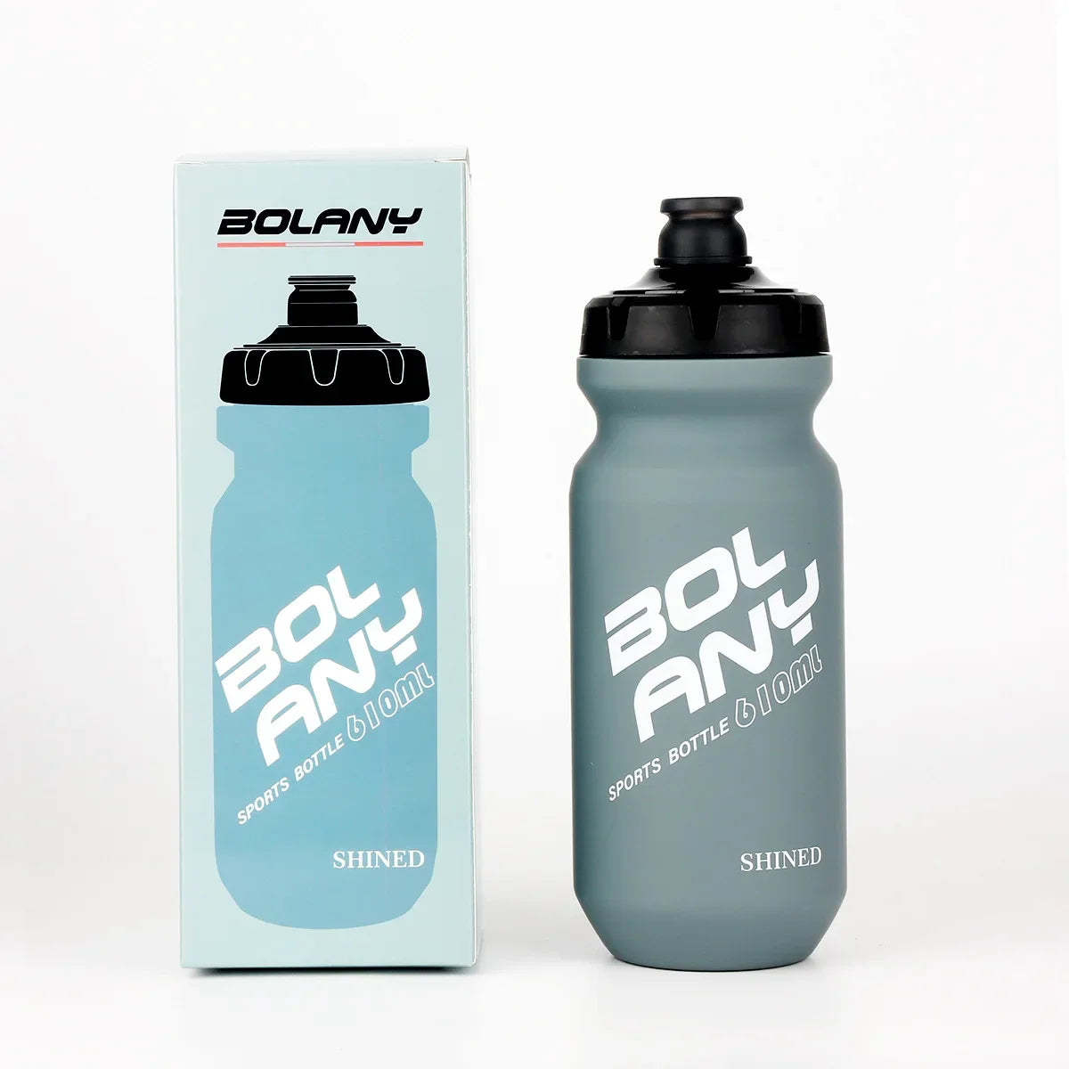 610ML Sports Water Bottle Rubber Paint Plastic Squeeze Bottle for Bicycles Portable Outdoor Cycling Kettle