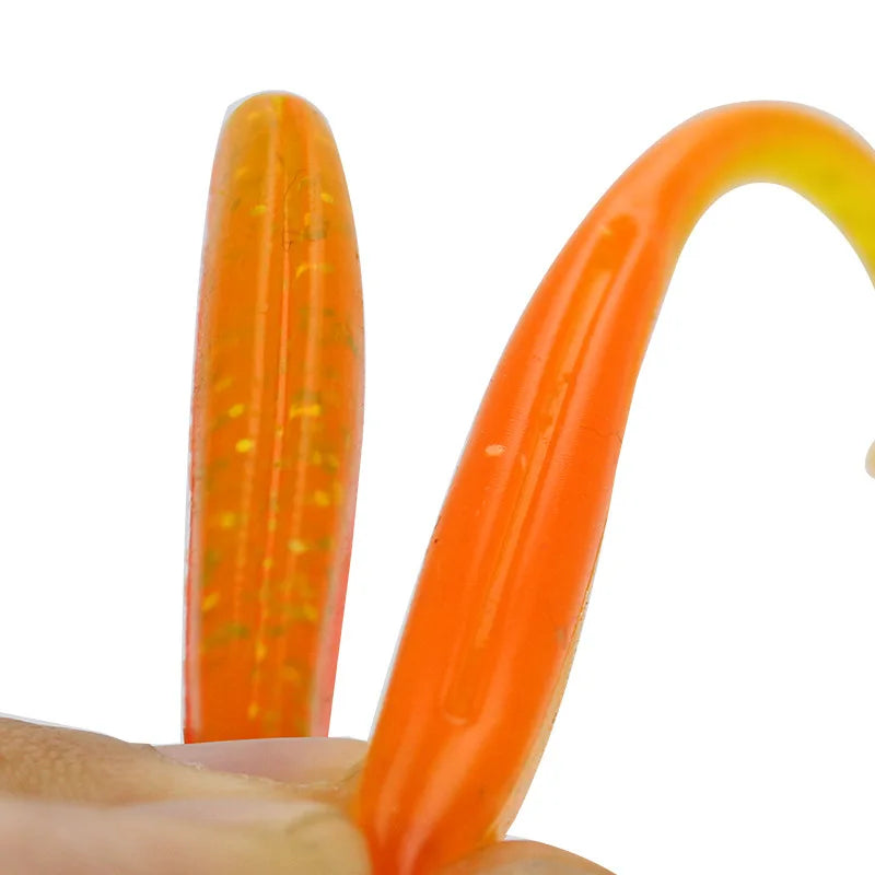 25PCS/Box Soft Fishing Lures Kit Silicone Lure Set Artificial Bait Worm with Crank Hook Fishing Weights Sinkers Soft Lures Set