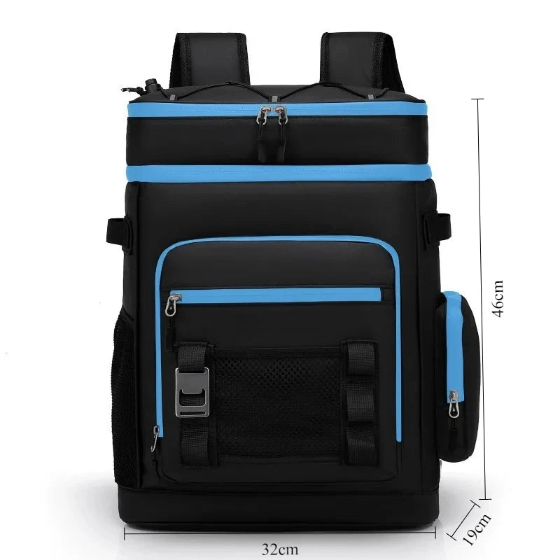 Waterproof Thermal Insulation Cold-proof Ice Pack Outdoor Camping Fishing Picnic Lunch Bag Leak-proof Refrigerated Backpack