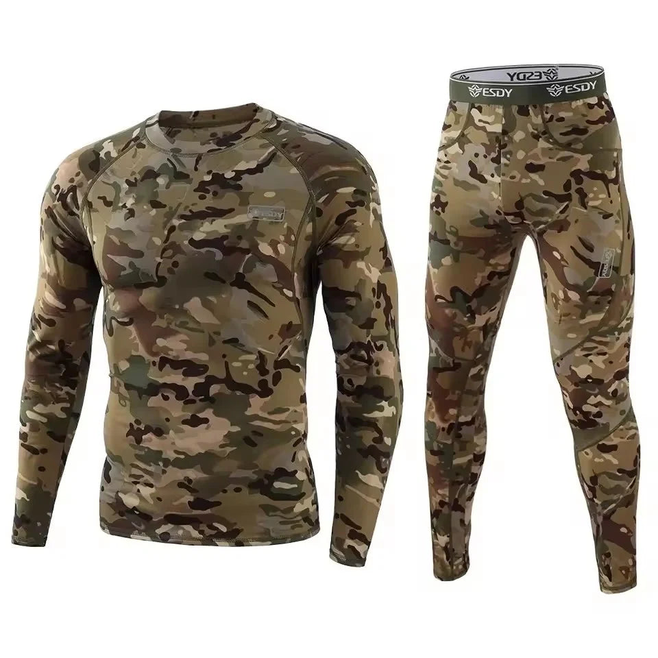 Winter Top Quality New Thermal Underwear Men Underwear Sets Compression Fleece Sweat Quick Drying Thermo Underwear Men Clothing