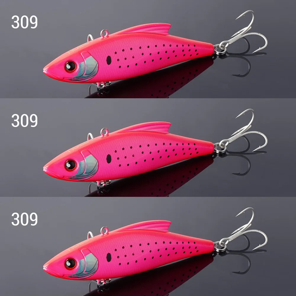 Noeby 3 Pieces 90mm 33g Sinking Vibes Rattling and Vib Artificial Hard Baits Sea Crankbaits Rattlins for Winter Fishing Lures