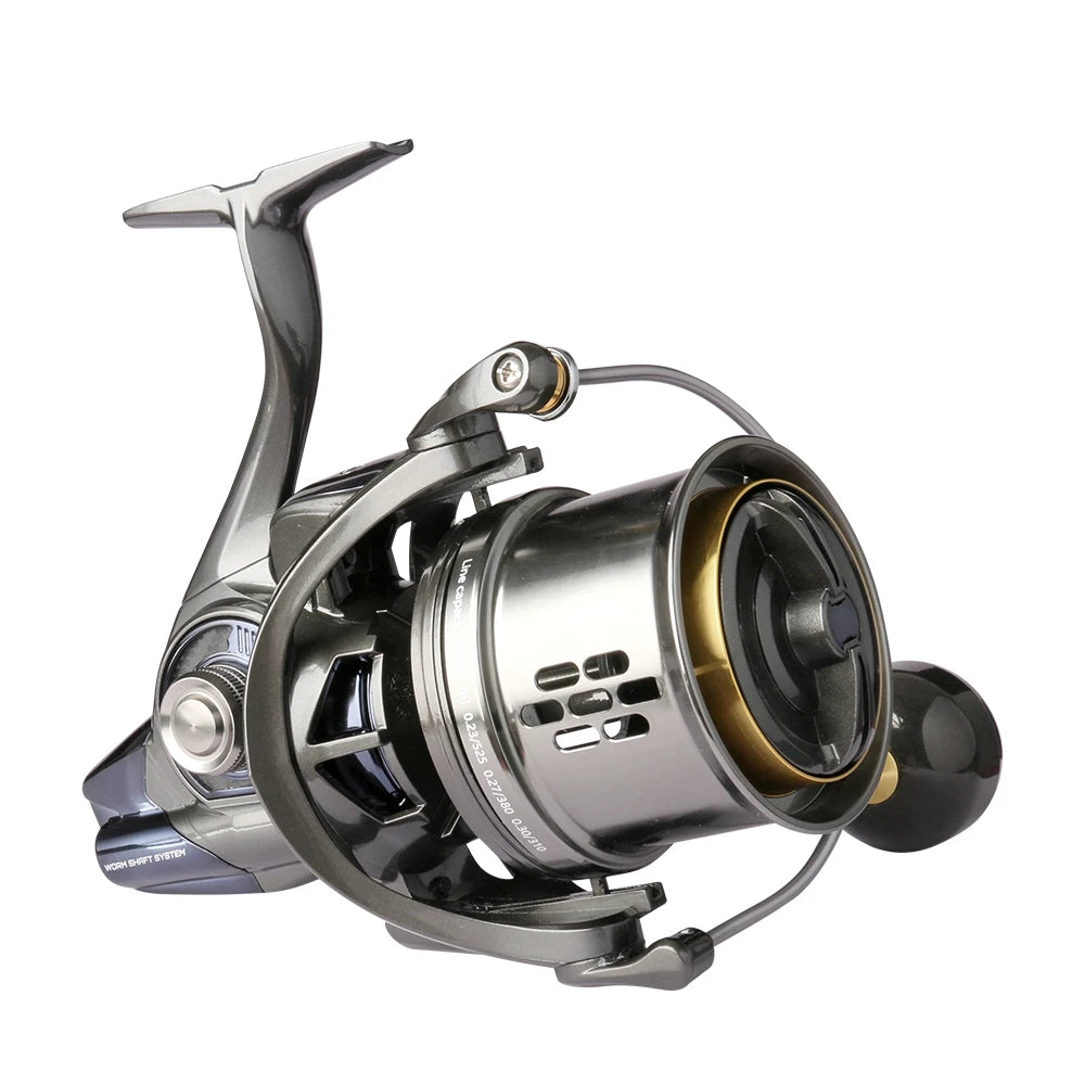 DEUKIO Spinning Fishing Reel 8000-12000 20KG Max Drag 4.6:1 Full Metal Body 8+1BB Saltwater Long Cast Surf Fishing Reel