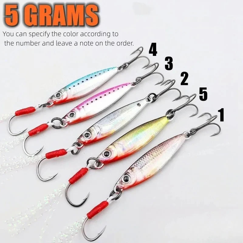 1.5/3/5g Mini Iron Plate Bait 3D Micro Sized VIB Lure Metal Cast Jig Spoon Pesca Fish Micro Sequin Fishing Lures Artificial Bait