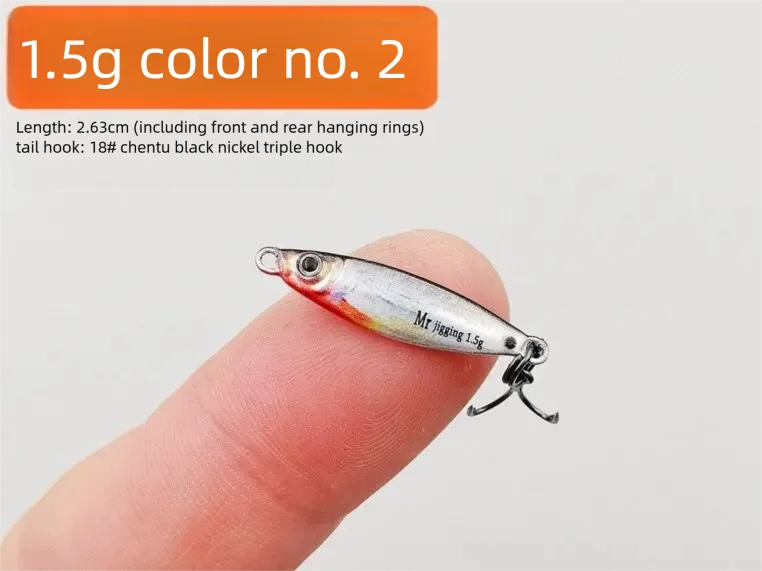 Micro Sized Iron Plate Bait 1.5/3/5g 3D Mini VIB Lure Metal Cast Jig Spoon Pesca Fish Micro Sequin Fishing Lures Artificial Bait
