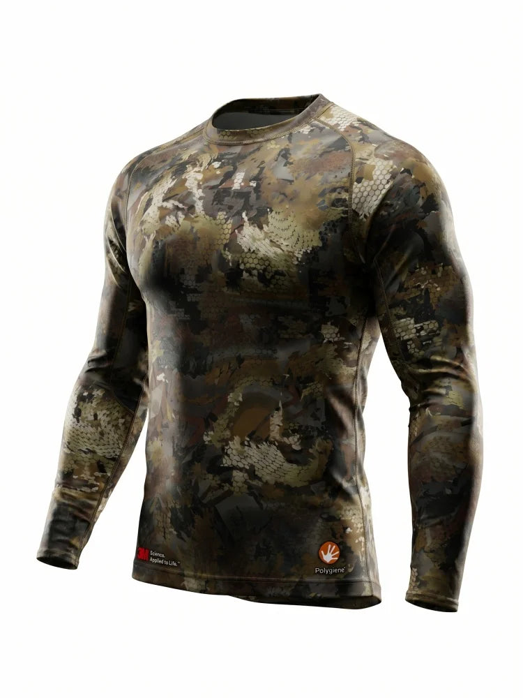Long Sleeve Hunting Fishing Pullover, Polyester Camouflage, Anti-bacterial, Quick Dry, Sweat, High-grade, Autumn