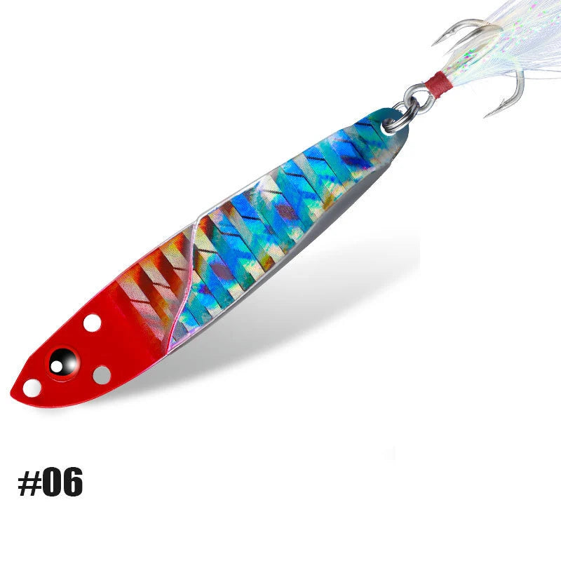 1PC Metal Jig 3D Fish Bait Tackle Trout Shore Drag Cast Jigs 7g 10g 15g 20g Slow Jigging Lure Sea Fishing Lures